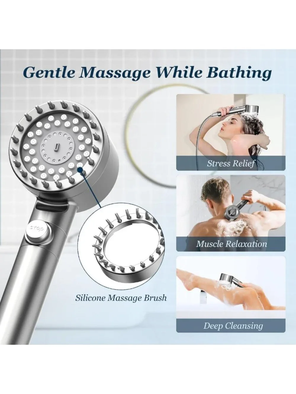 High Pressure Handheld Filtered Shower Head - Spa Quality Water Experience